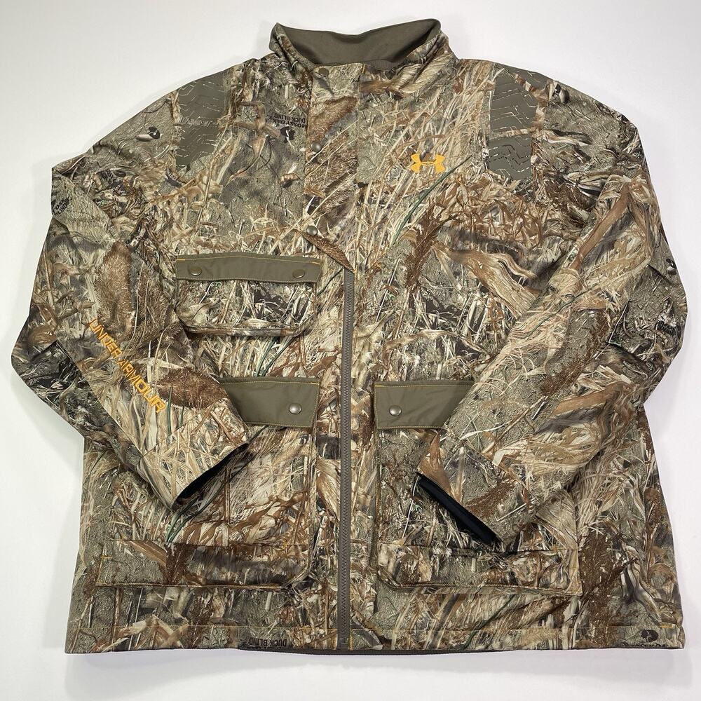 Under Armour Mossy Oak Camo‎ Jacket Men's XXL Vest Lining Skysweeper Hunting